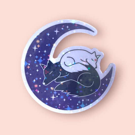 Let "Sleeping" Divine Dogs Lie Holographic Vinyl Sticker